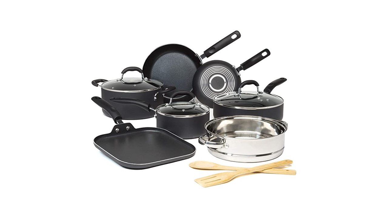 Goodful 12 Piece Cookware Set with Premium Non-Stick Coating