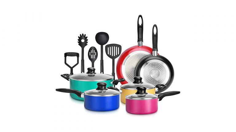 nutrichef 20 piece cookware set