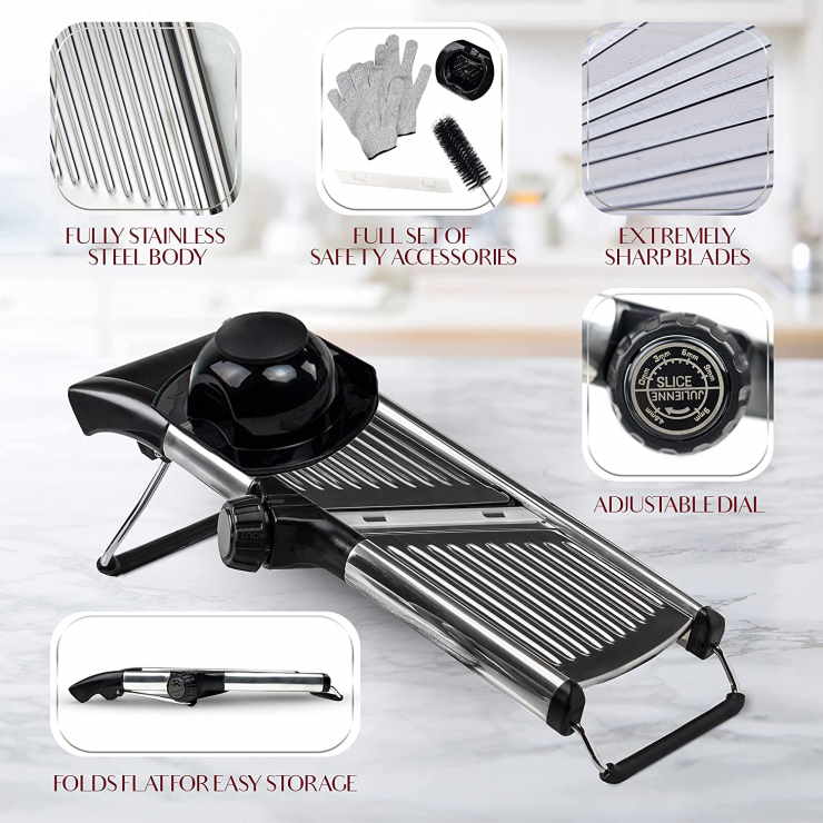 Gramercy Kitchen Co. Adjustable Stainless Steel Mandoline 1