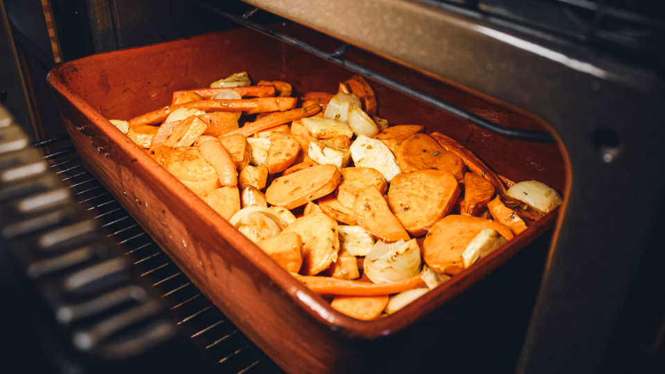 thumbnail sweet potato in oven