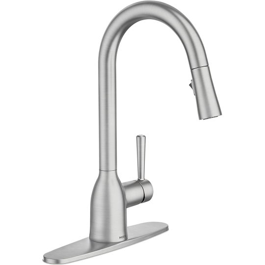 Moen 87233SRS Adler One-Handle High Arc Pulldown Kitchen Faucet