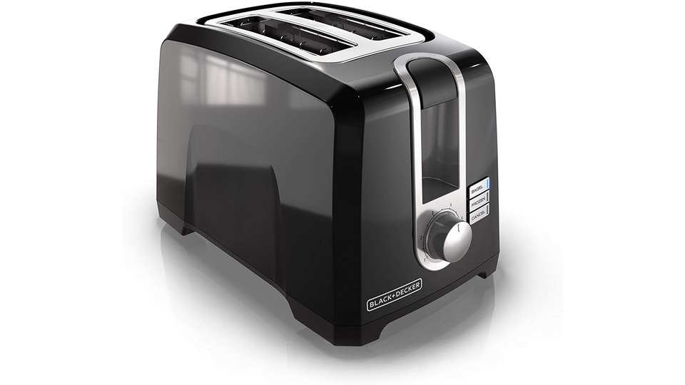 black & decker 2 slice extra wide slot toaster square black