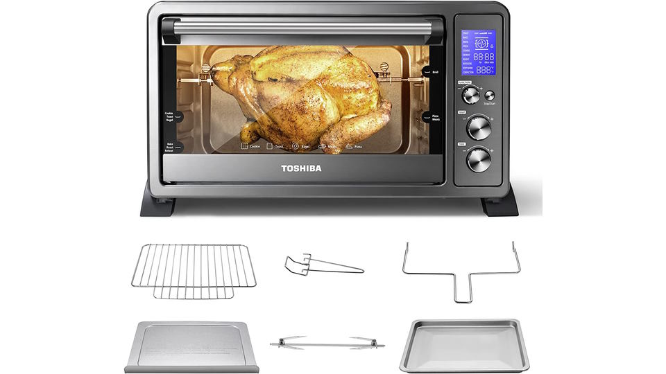 Toshiba 25L Black Stainless Steel Toaster Oven