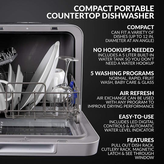 Farberware Portable Countertop Dishwasher (FDW05ASBWHA)