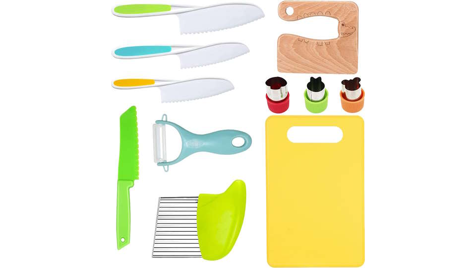 RISICULIS 11 Piece Kids' Wooden Knife Set