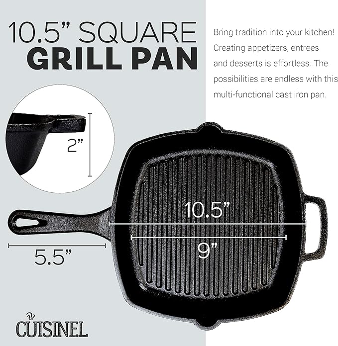 Cuisinel Cast Iron Square Grill Pan Review